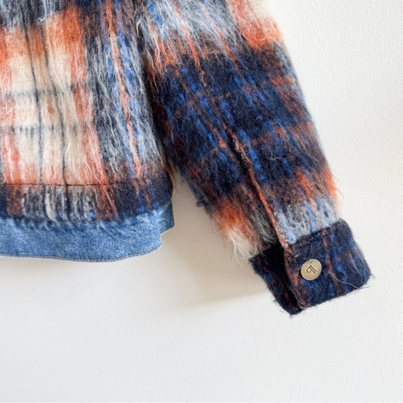ANTHROPOLOGIE • Pilcro Plaid Denim Mix Jacket in Blue Morif • XS - Picture 10 of 16